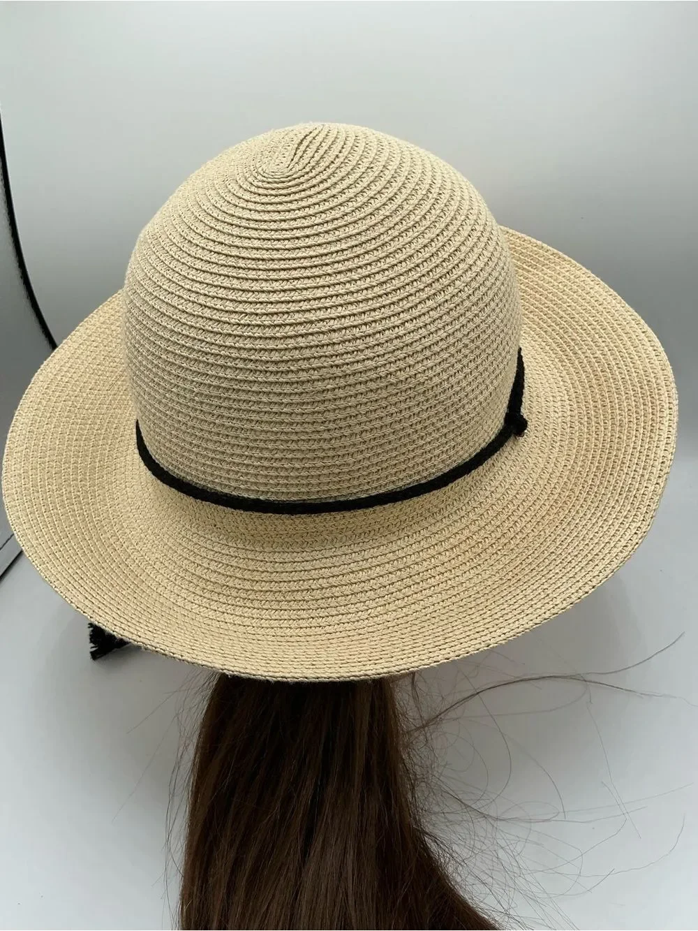 FURTALK wide brim sun hat tightly woven paper straw, offers UPF 50+ size L